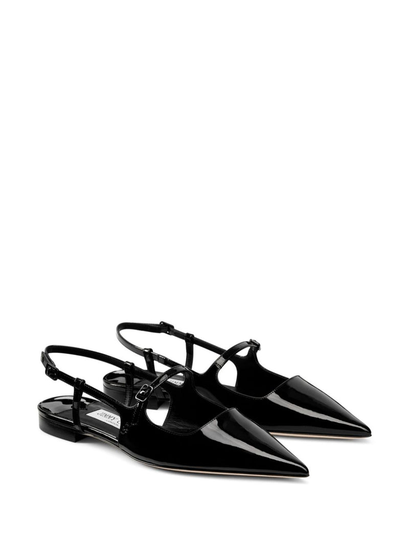 Jimmy Choo Didi Flat Patent Leather Low Shoes | Urbalenti™ NYC