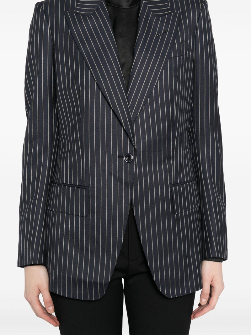 Tom Ford Pinstripe single-breasted blazer | Urbalenti™ NYC