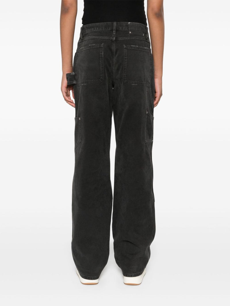 Golden Goose jeans with distressed effect and front patches | Urbalenti™ NYC