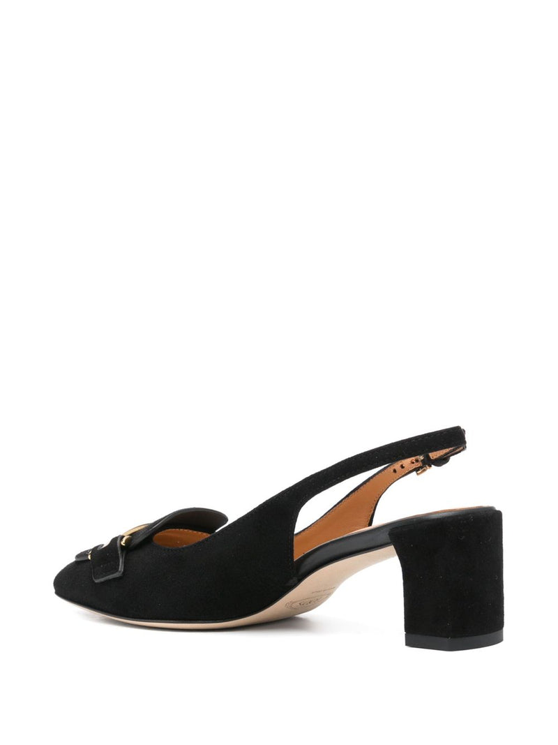 Tod'S 50mm Suede Pumps with Back Strap | Urbalenti™ NYC