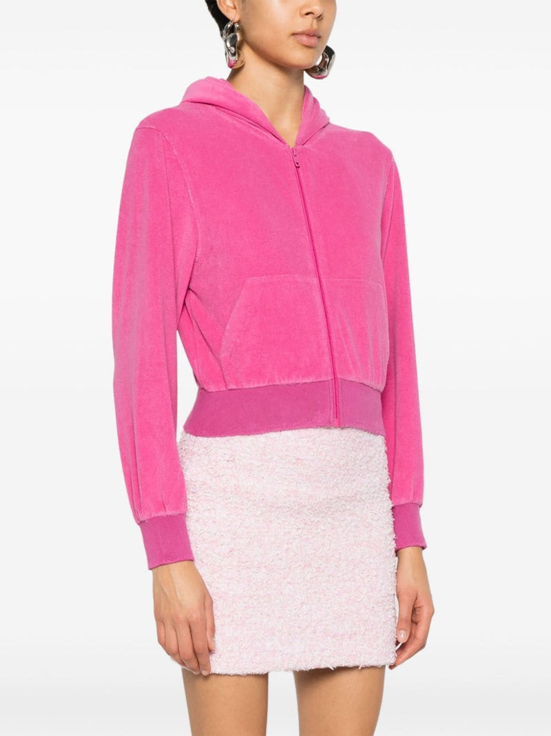 Balenciaga Rhinestone-logo zipped hoodie | Urbalenti™ NYC