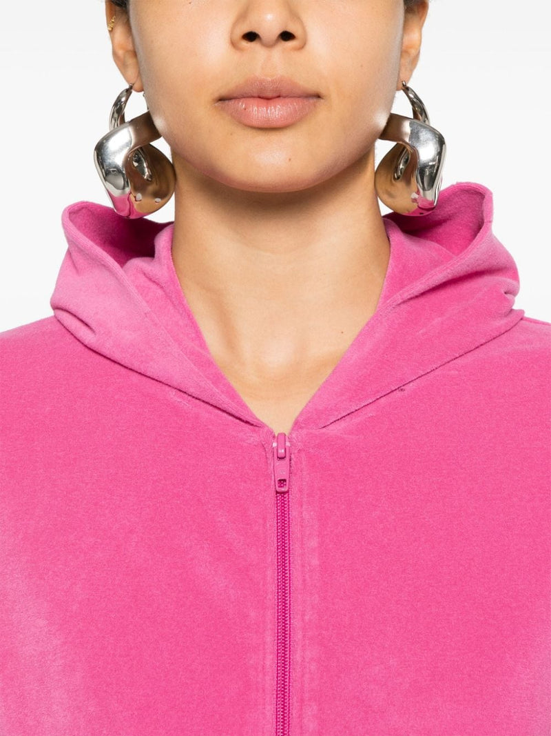 Balenciaga Rhinestone-logo zipped hoodie | Urbalenti™ NYC
