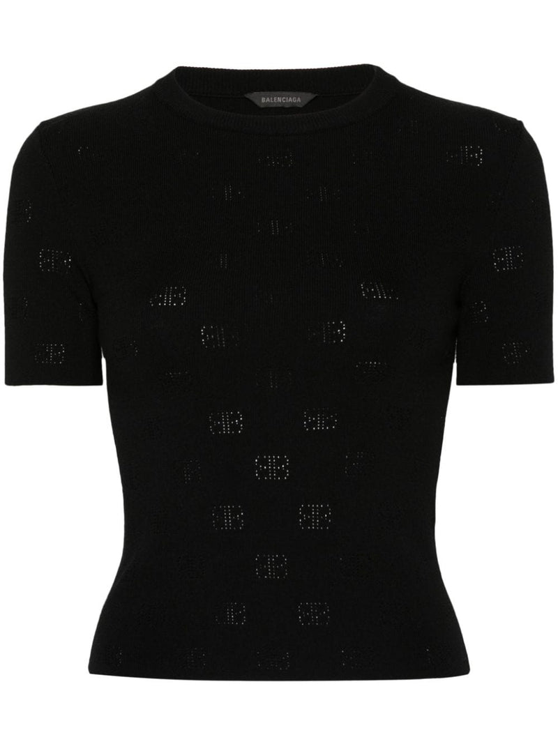 Balenciaga Perforated BB T-shirt | Urbalenti™ NYC