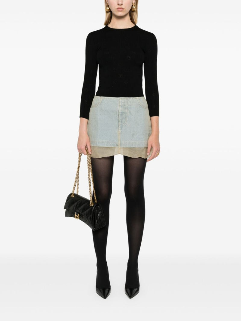 Balenciaga Balenciaga BB-pattern open-knit jumper