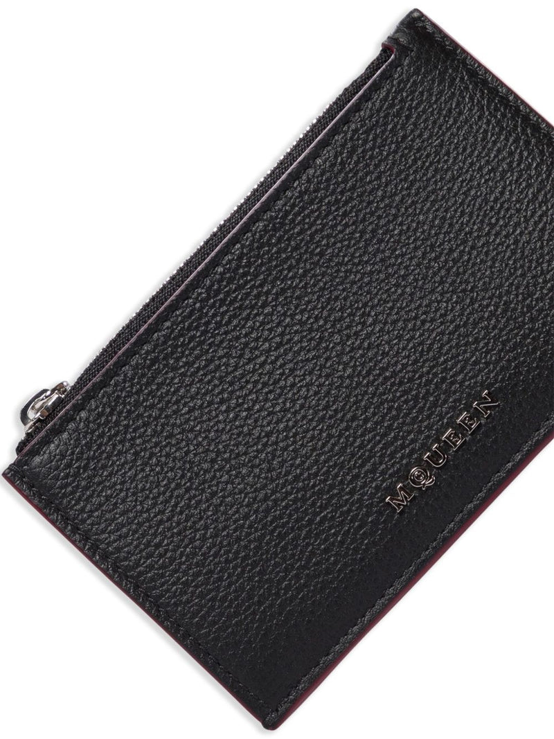 Alexander McQueen leather card case - Black Leather - Style 61VDCC1000-P... | Urbalenti™ NYC