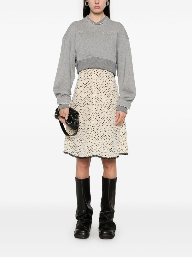 Alexander McQueen Crop sweatshirt with logo | Urbalenti™ NYC