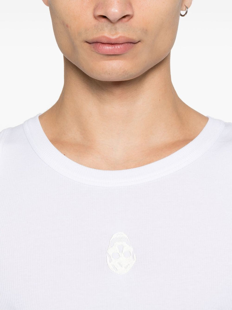 Alexander McQueen Skull-embroidered tank top | Urbalen... | Urbalenti™ NYC