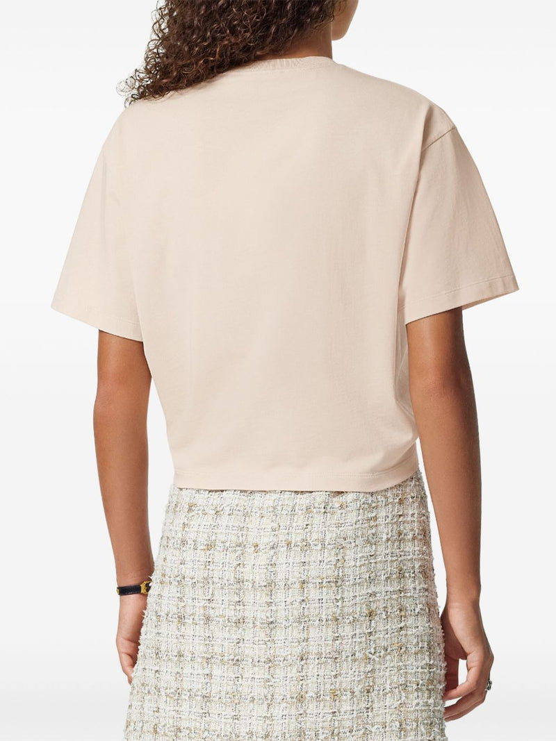 Versace 1978 Re-Edition Logo Safety Pin Short T-Shirt | Urbalenti™ NYC