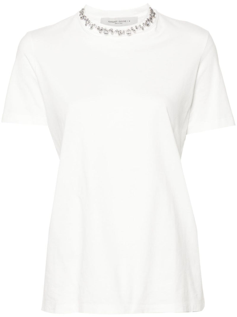 Golden Goose rhinestone-embellished Cotton T-Shirt | Urbalenti | Urbalen... | Urbalenti™ NYC