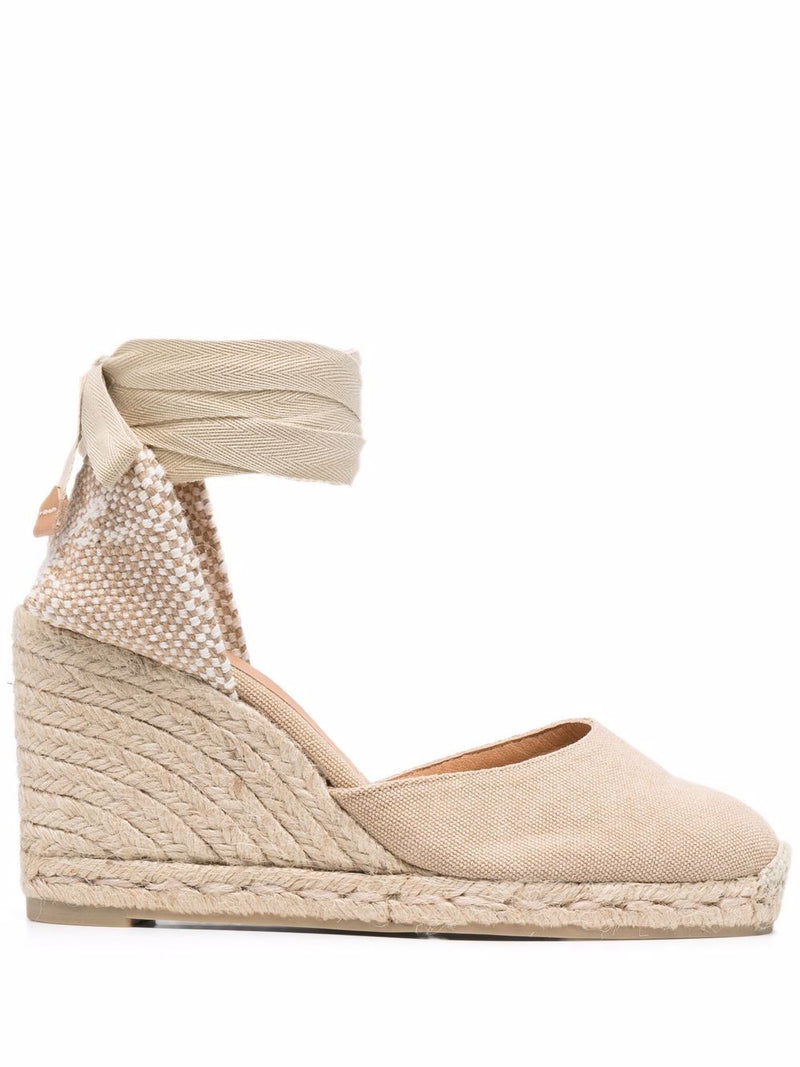 Castañer Carina Espadrilles - Beige Leather | Urbalenti™ NYC