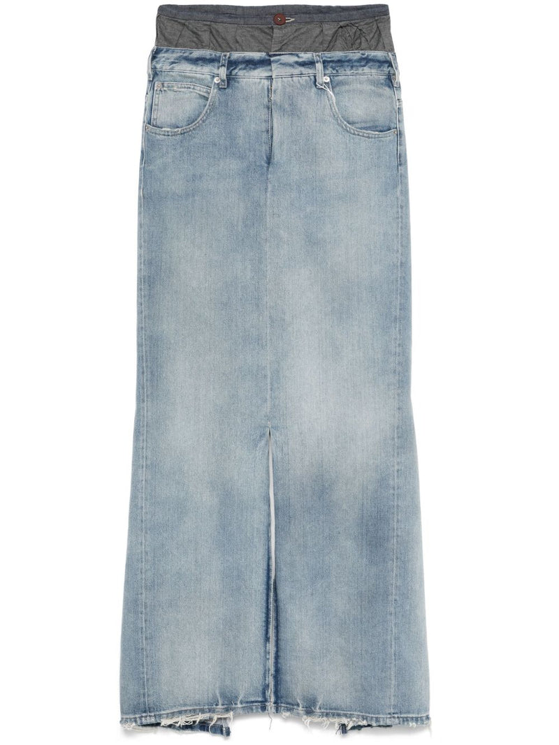 Maison Margiela Maxi denim cotton skirt | Urbalenti™ NYC