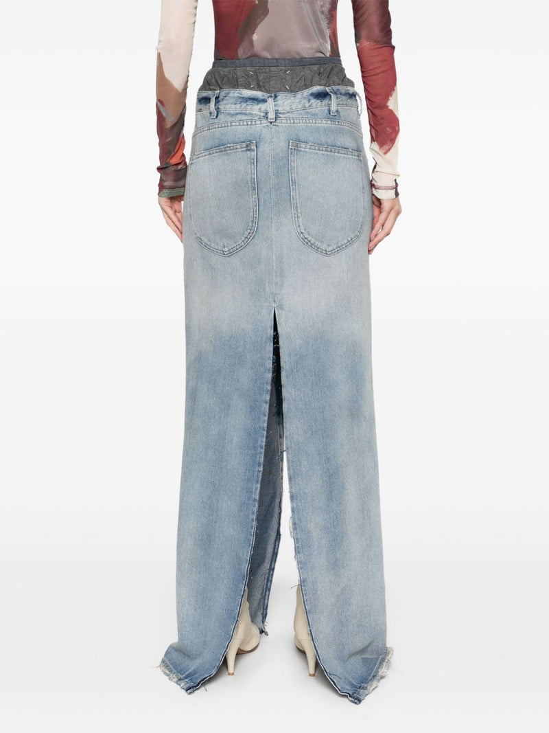 Maison Margiela Maxi denim cotton skirt | Urbalenti™ NYC