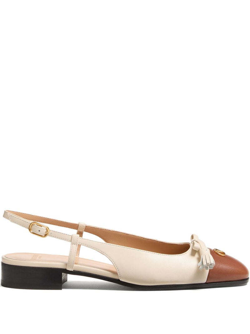 Valentino Garavani Valet Du Roi slingback ballerinas | Urbalenti™ NYC