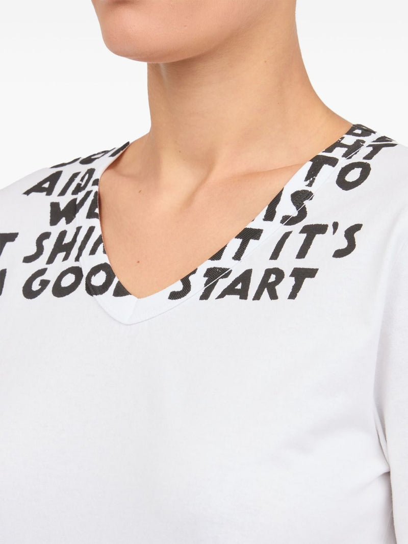 MM6 Maison Margiela Printed cotton t-shirt | Urbalen... | Urbalenti™ NYC