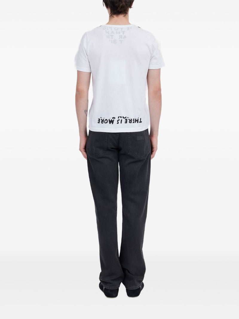 MM6 Maison Margiela V-neck short sleeves straight he... | Urbalenti™ NYC