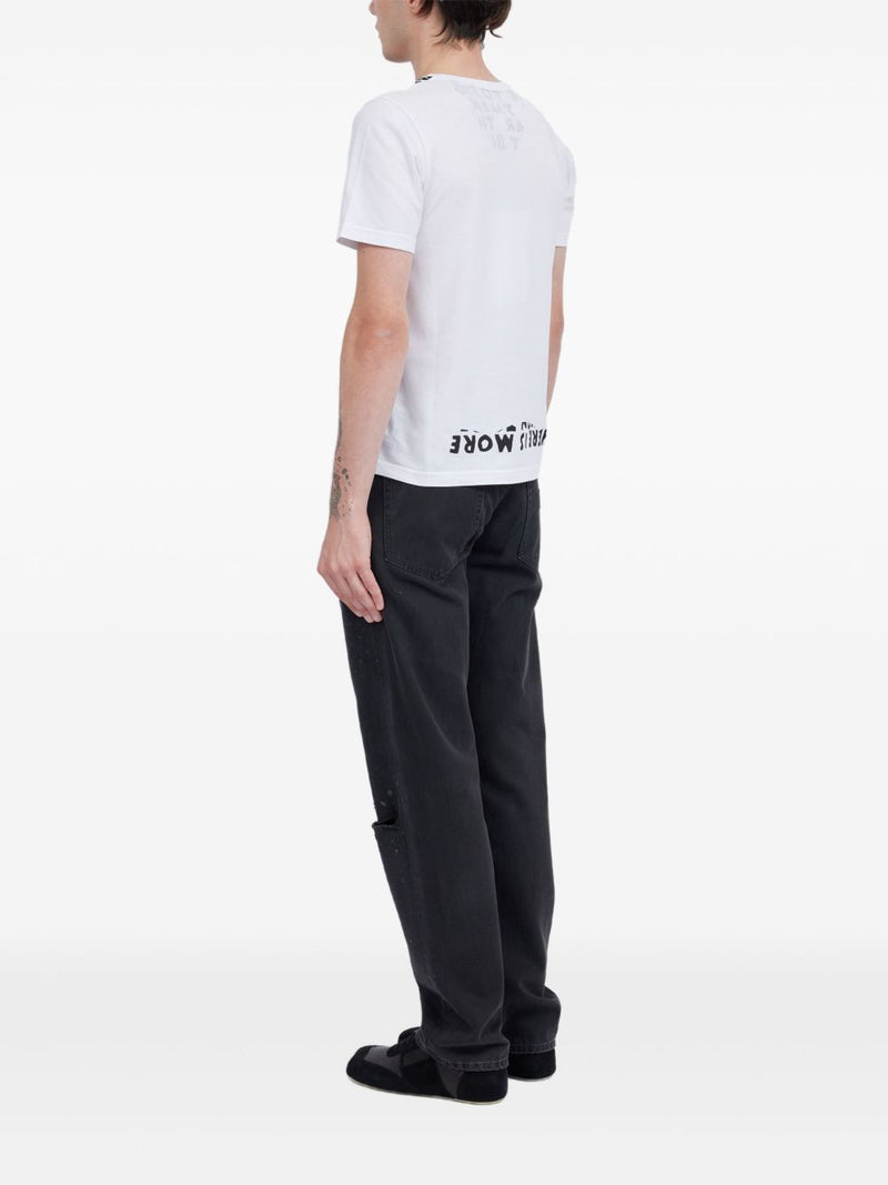 MM6 Maison Margiela V-neck short sleeves straight he... | Urbalenti™ NYC