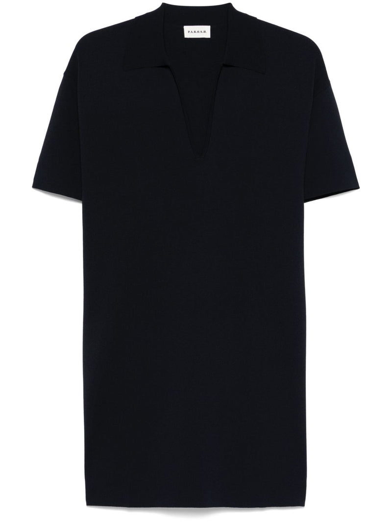 Parosh Parosh P.A.R.O.S.H. mini dress with collar detail and V-neckline
