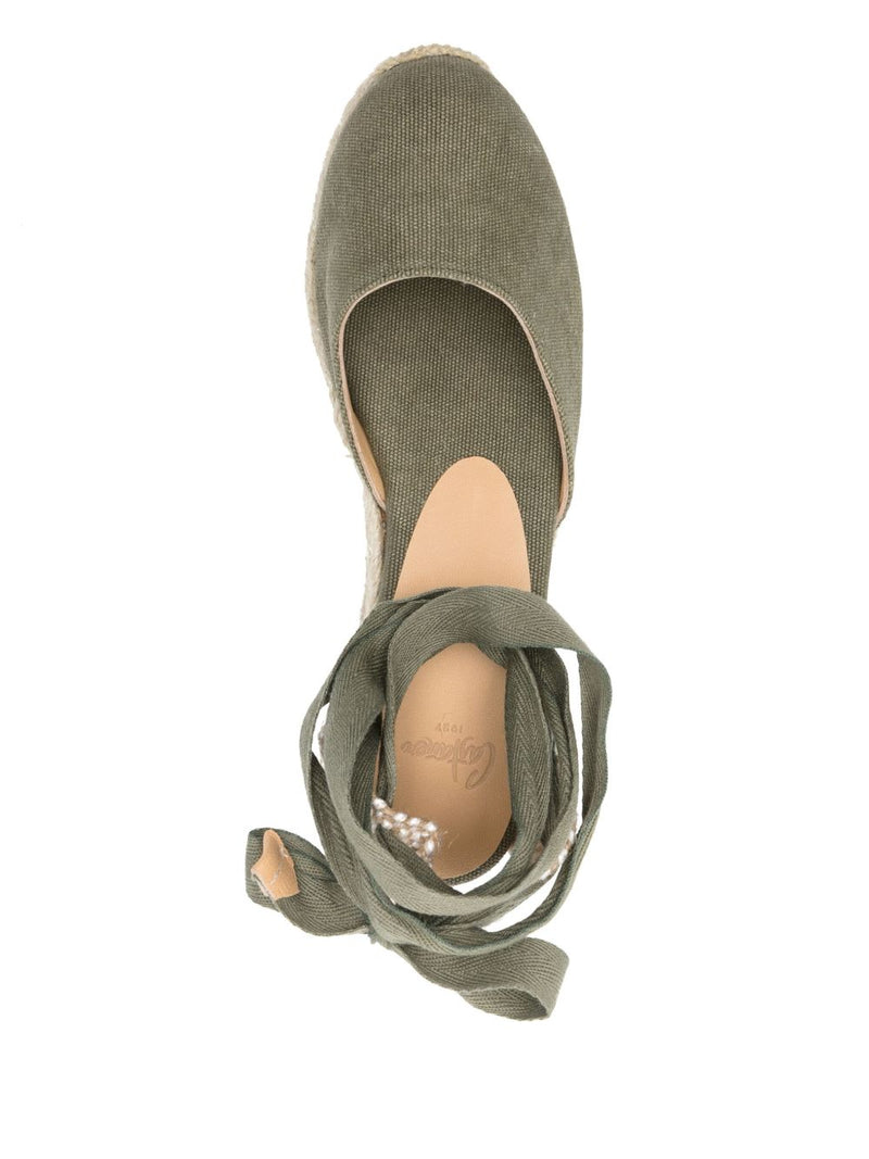 Castañer Carina Espadrilles - Khaki Canvas | Urbalenti™ NYC