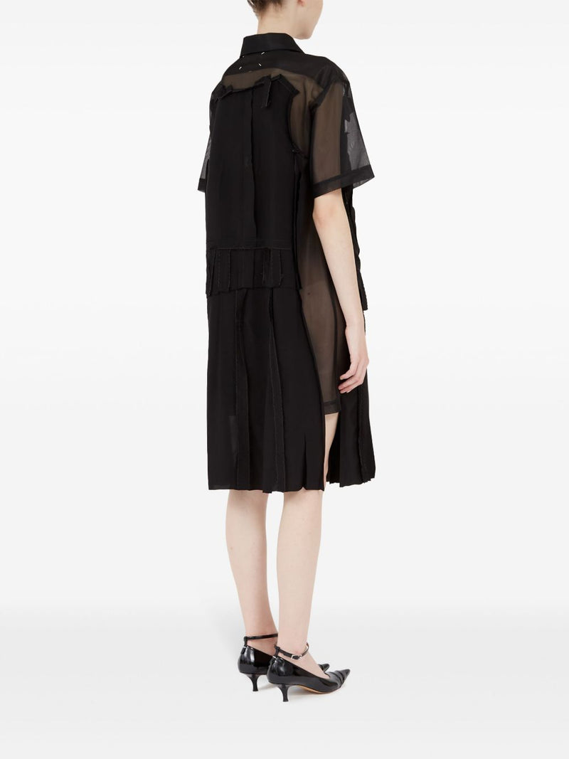 Maison Margiela Midi dress with layered design | Urbalenti™ NYC