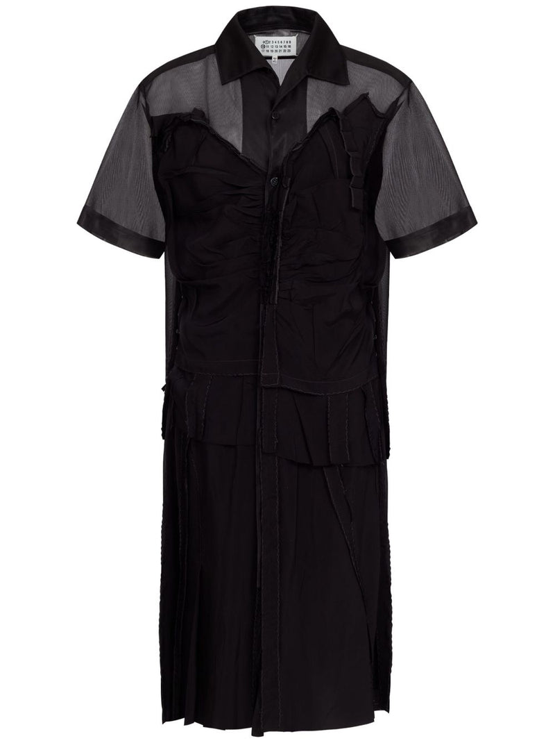 Maison Margiela Midi dress with layered design | Urbalenti™ NYC