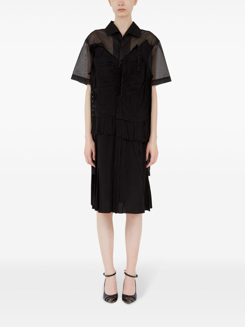 Maison Margiela Midi dress with layered design | Urbalenti™ NYC