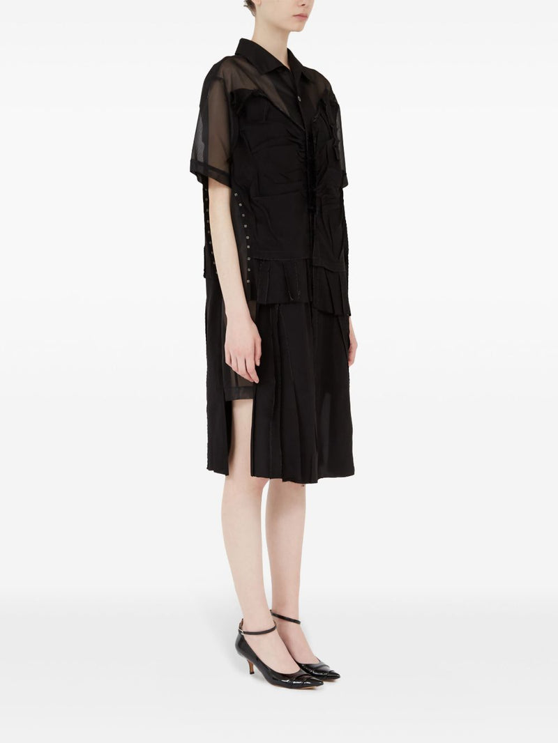 Maison Margiela Midi dress with layered design | Urbalenti™ NYC