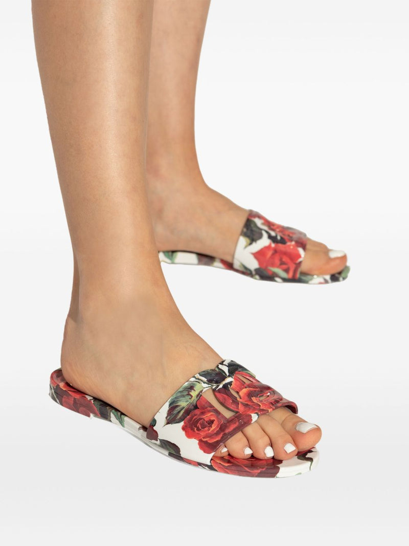 Dolce & Gabbana floral-print slides | Urbalenti™ NYC