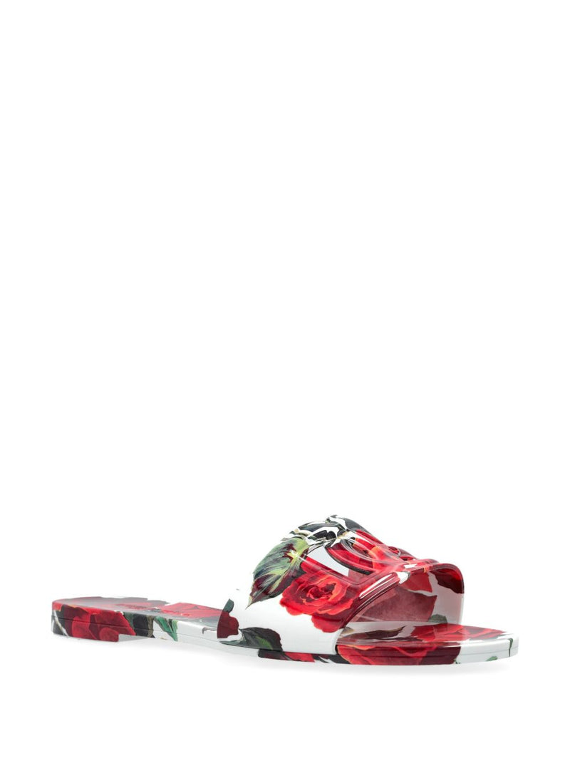 Dolce & Gabbana floral-print slides | Urbalenti™ NYC