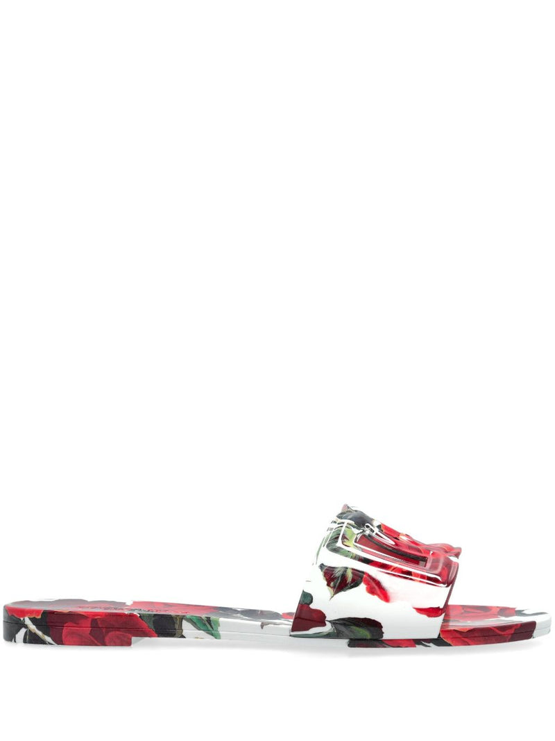 Dolce & Gabbana floral-print slides | Urbalenti™ NYC