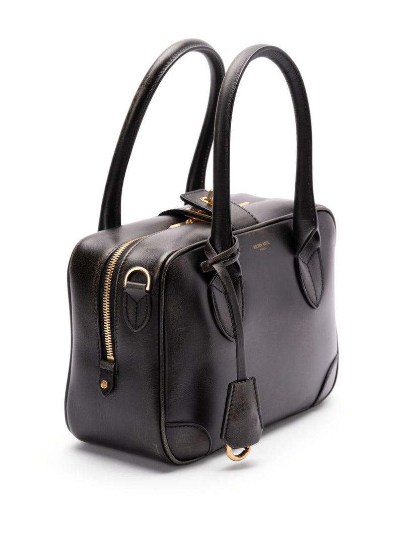 Golden Goose Vita Bag in smooth black leather and gold details | Urbalen... | Urbalenti™ NYC