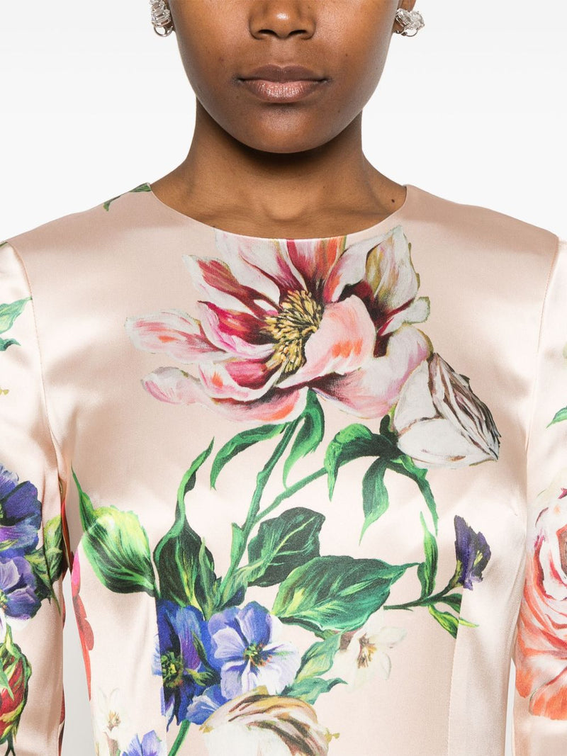 Dolce & Gabbana floral-print Midi Dress | Urbalenti™ NYC