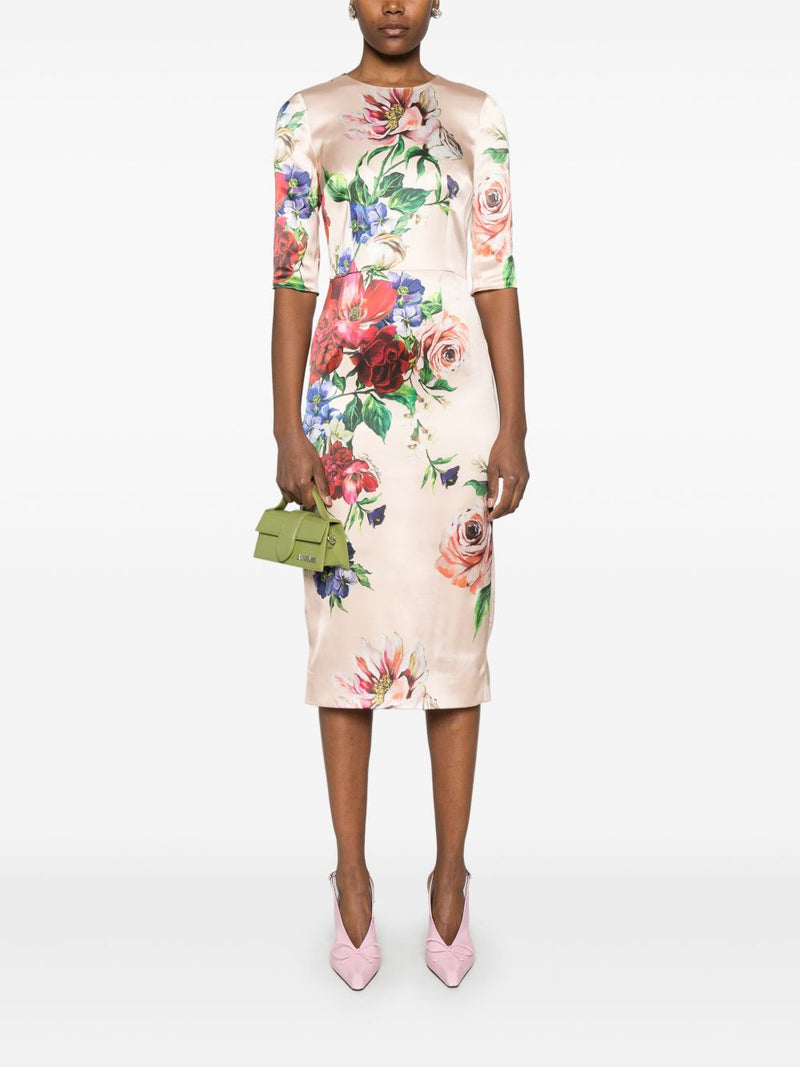 Dolce & Gabbana floral-print Midi Dress | Urbalenti™ NYC
