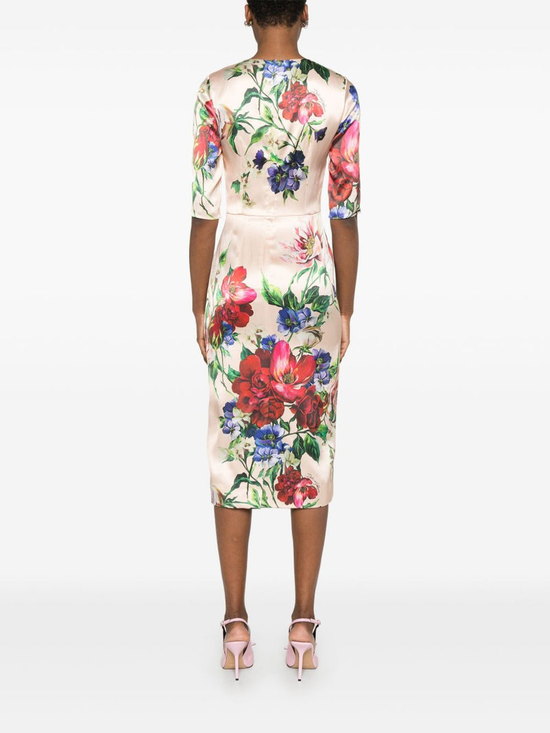 Dolce & Gabbana floral-print Midi Dress | Urbalenti™ NYC