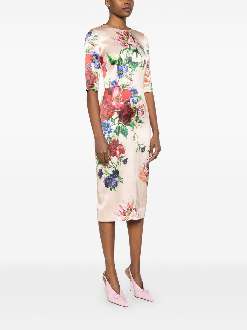 Dolce & Gabbana floral-print Midi Dress | Urbalenti™ NYC