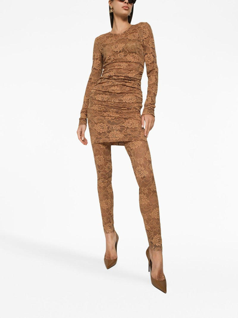 Dolce & Gabbana Short floral lace dress | Urbalenti™ NYC