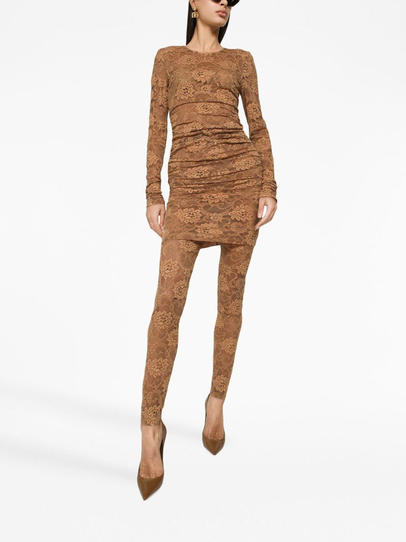 Dolce & Gabbana Short floral lace dress | Urbalenti™ NYC
