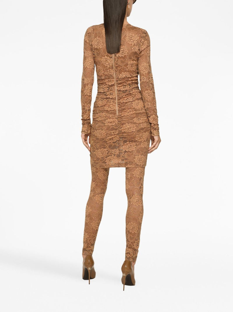 Dolce & Gabbana Short floral lace dress | Urbalenti™ NYC