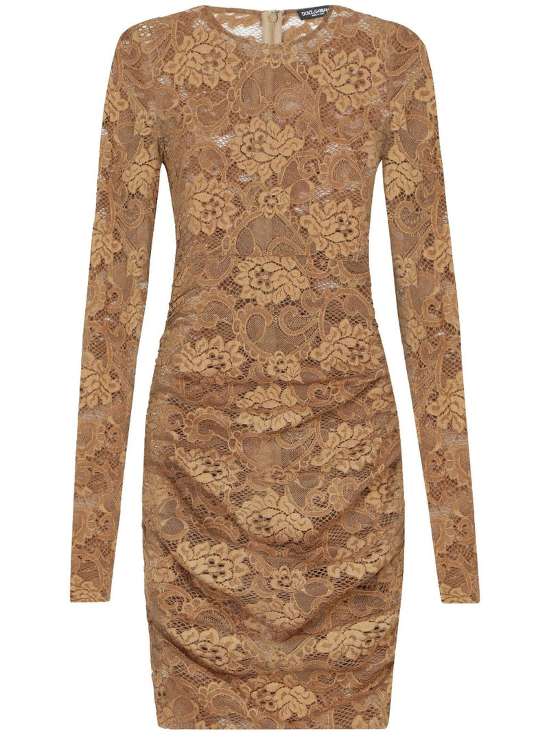 Dolce & Gabbana Short floral lace dress | Urbalenti™ NYC