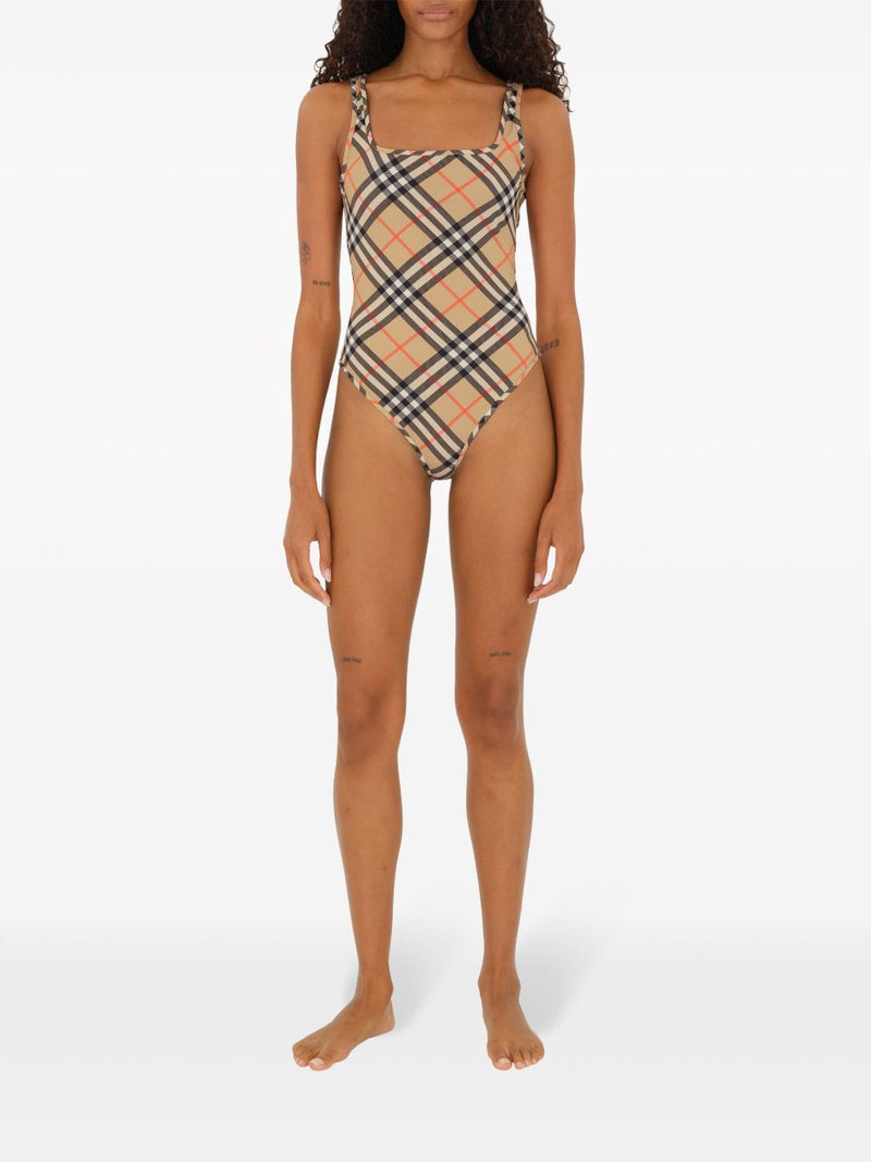 Burberry check-pattern swimsuit | Urbalenti™ NYC