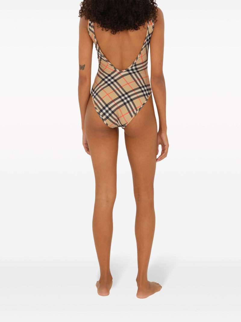 Burberry check-pattern swimsuit | Urbalenti™ NYC