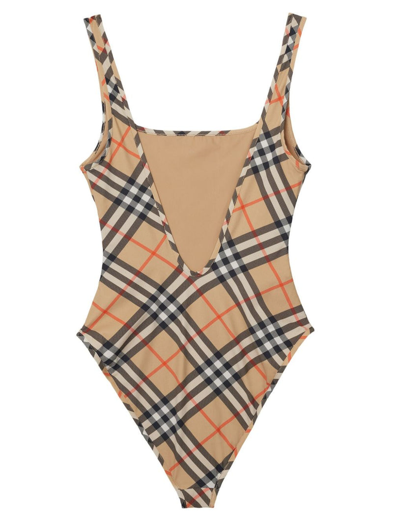 Burberry check-pattern swimsuit | Urbalenti™ NYC