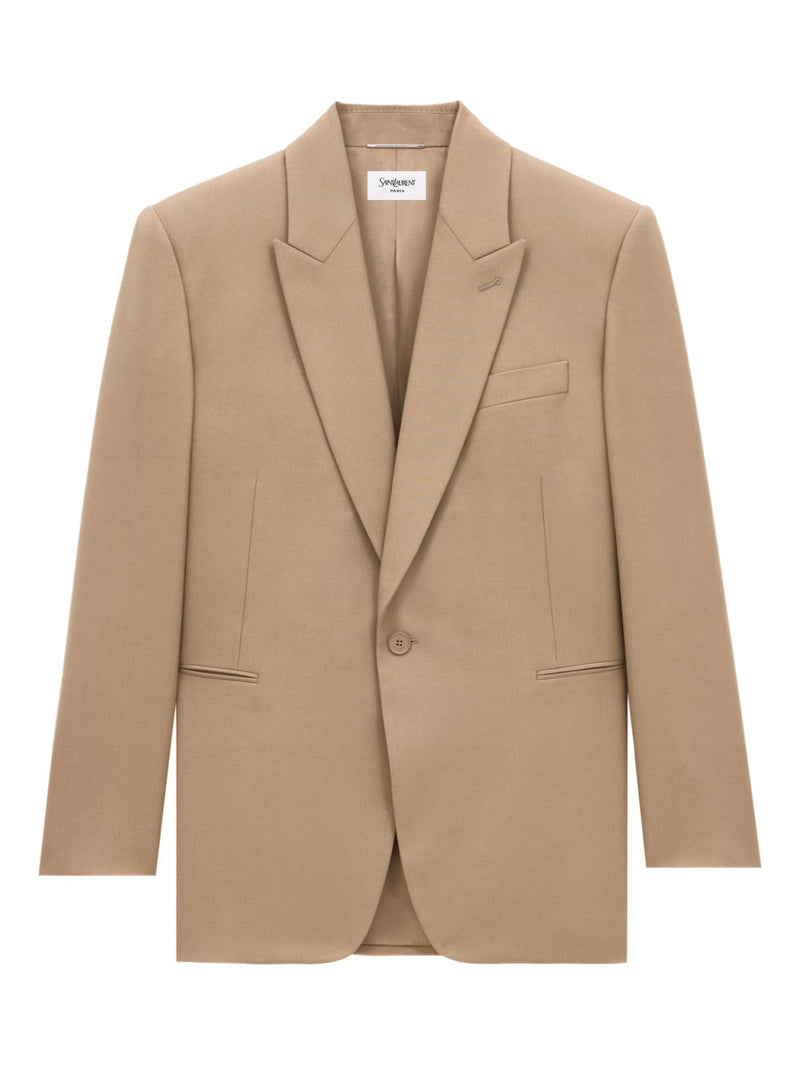 Saint Laurent Natural Blazer Structured Wool | Urbalenti™ NYC