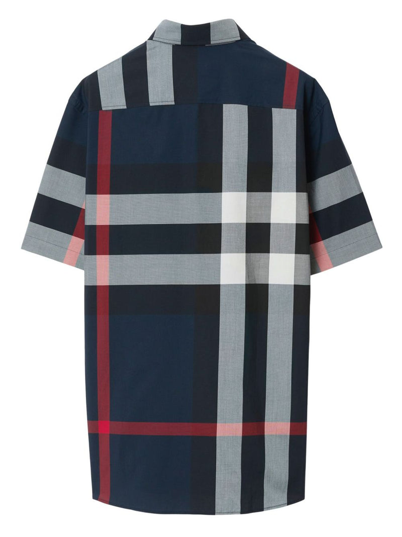 Camisa de algodón elástico con cuadros Somerton de Burberry | URBALENTI™