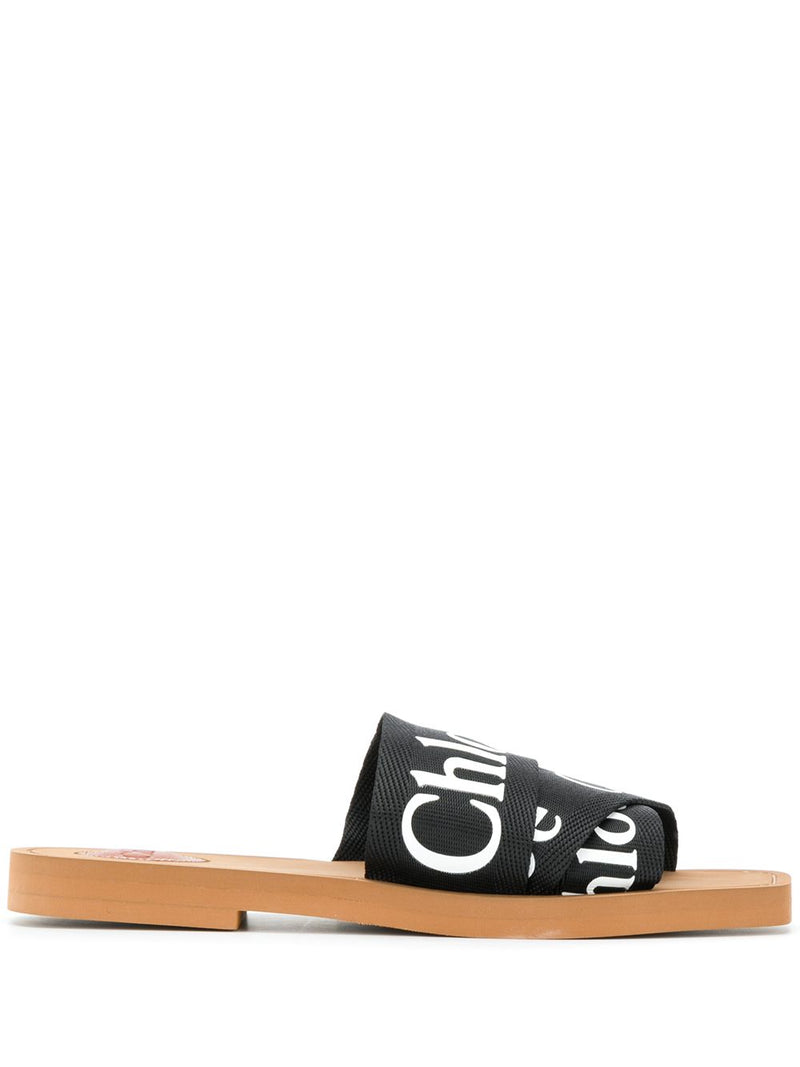 Chloé Woody Sandalia Plana Mule | URBALENTI™