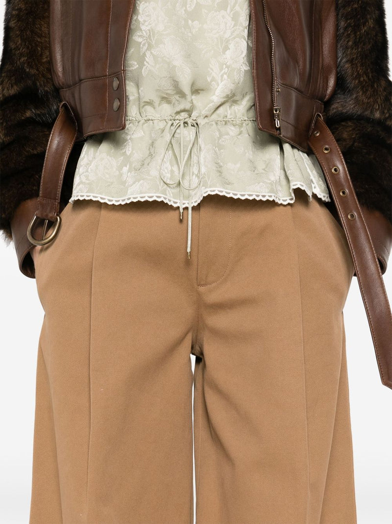 Chloé ChloÃ© Cotton wide-leg trousers | Urbalenti™ NYC