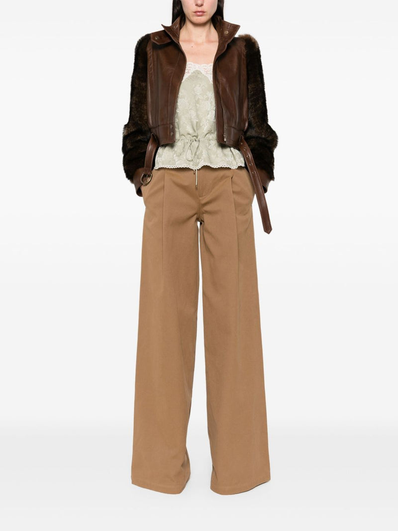 Chloé ChloÃ© Cotton wide-leg trousers | Urbalenti™ NYC