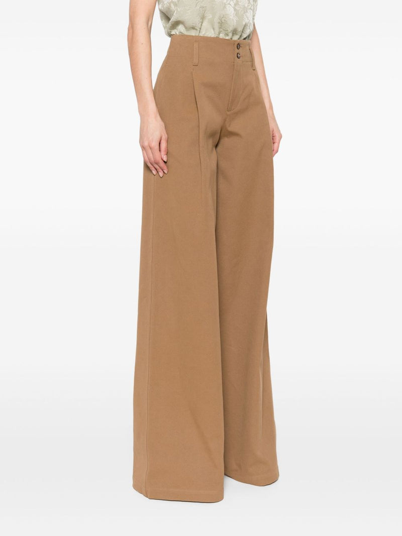 Chloé ChloÃ© Cotton wide-leg trousers | Urbalenti™ NYC