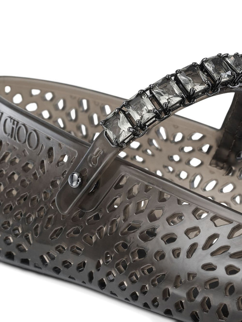 Bailarinas Jimmy Choo The Jelly con Adorno de Cristal - Goma Negra | URBALENTI™