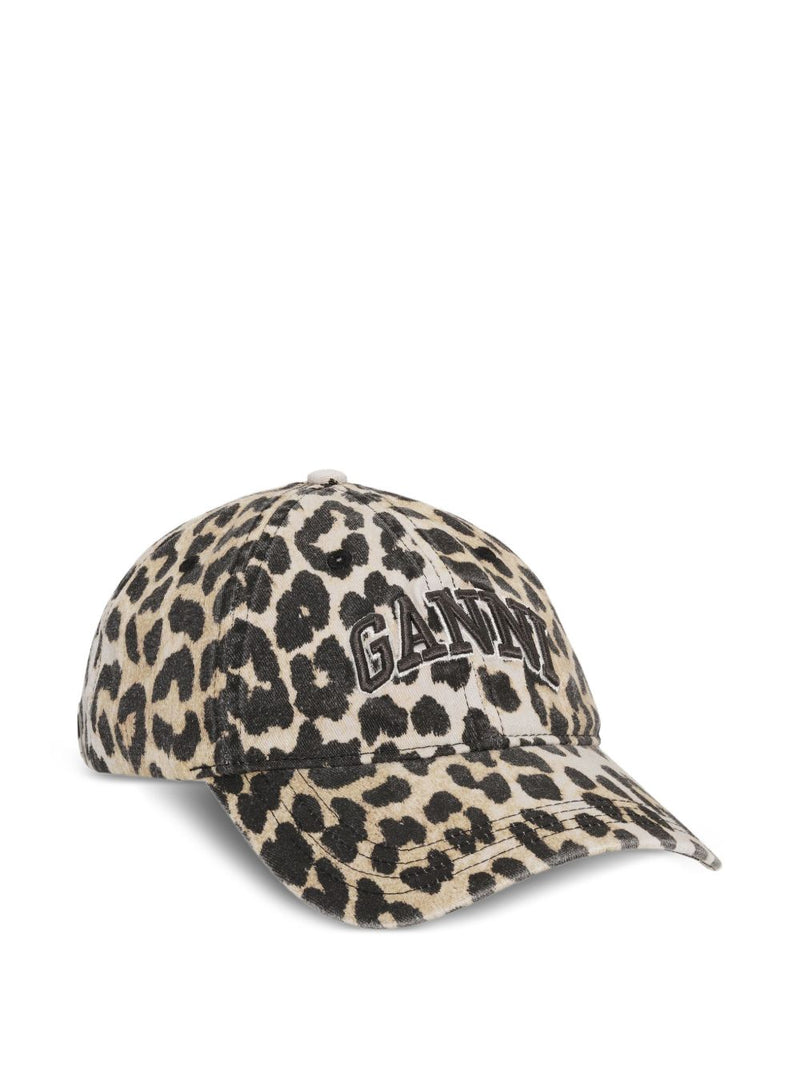 Ganni Ganni Leopard Cap