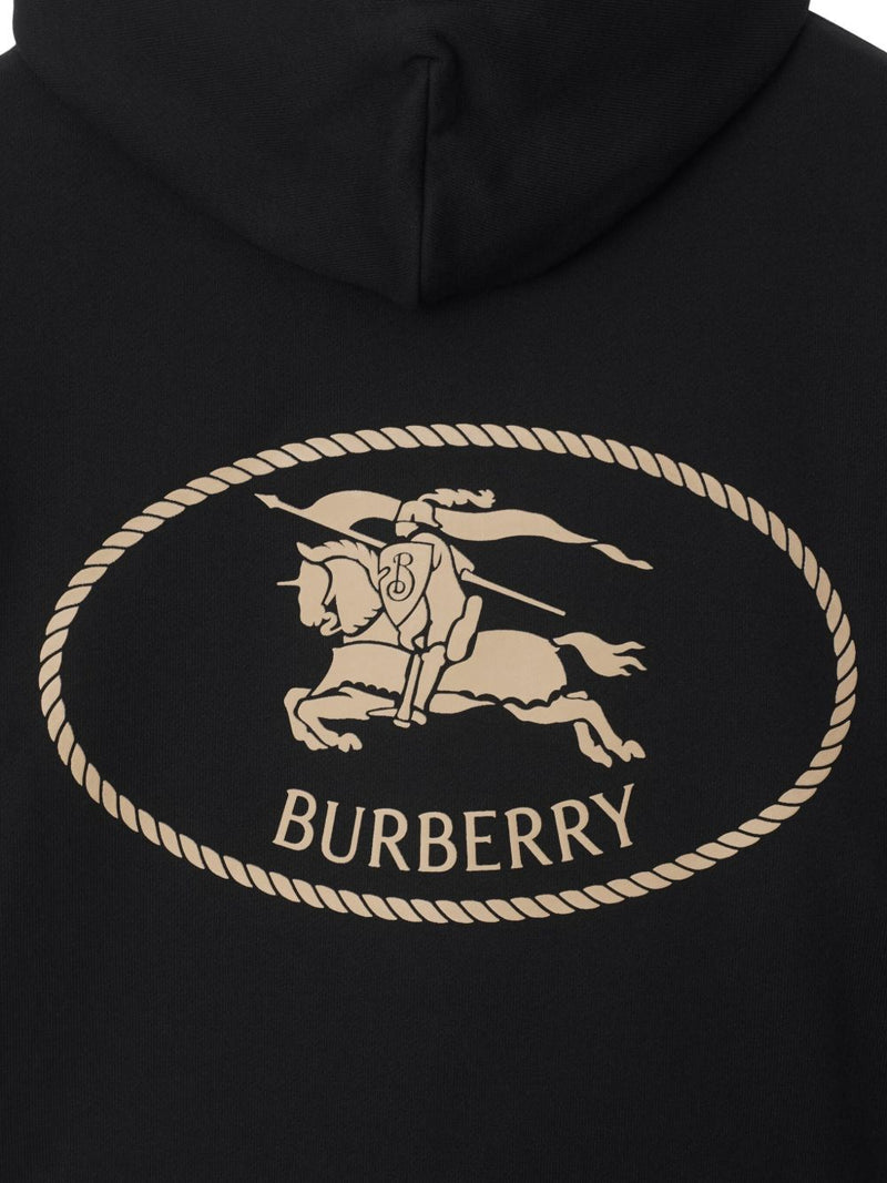 Burberry Knight Stamp Cotton Hoodie | Urbalenti™ NYC